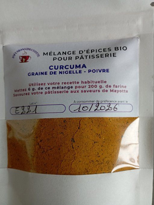 Mélange d'épices bio Curcuma/ Nigelle/ Poivre noir