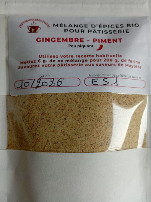 Mélange d'épices bio Gingembre/ Piment